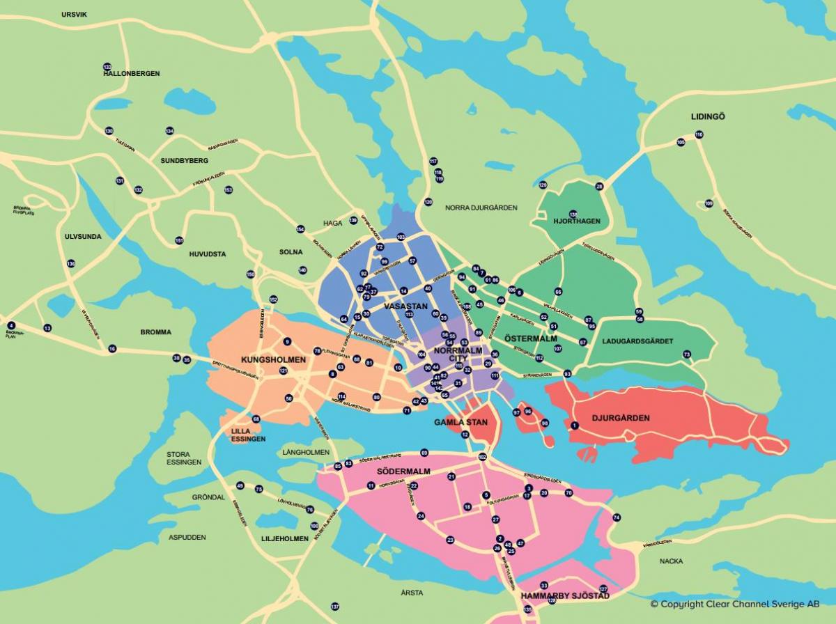 peta bandar basikal peta Stockholm