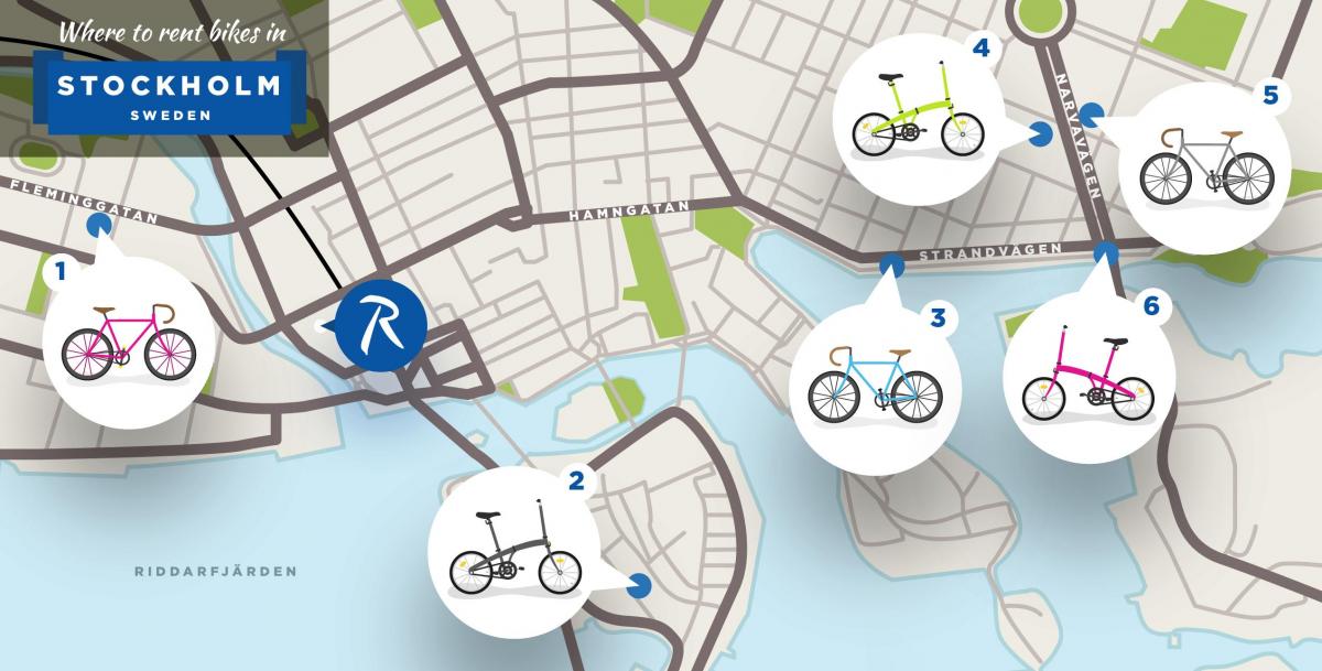 Kota Stockholm basikal peta