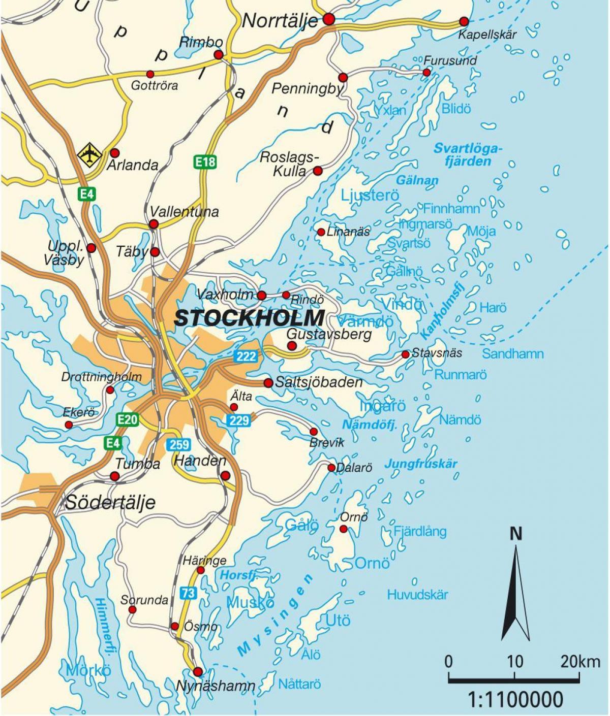 Stockholm Sweden peta bandar
