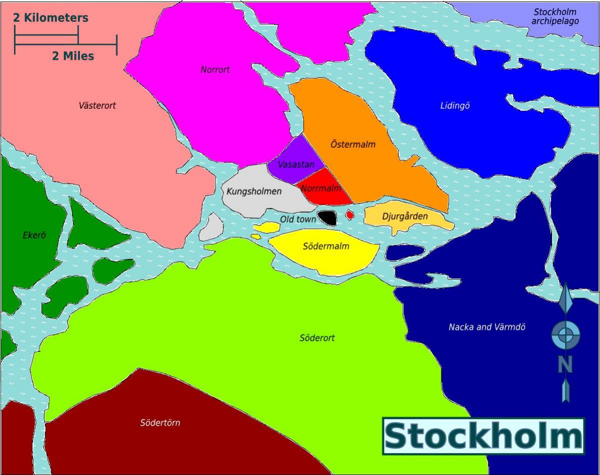 peta Stockholm daerah