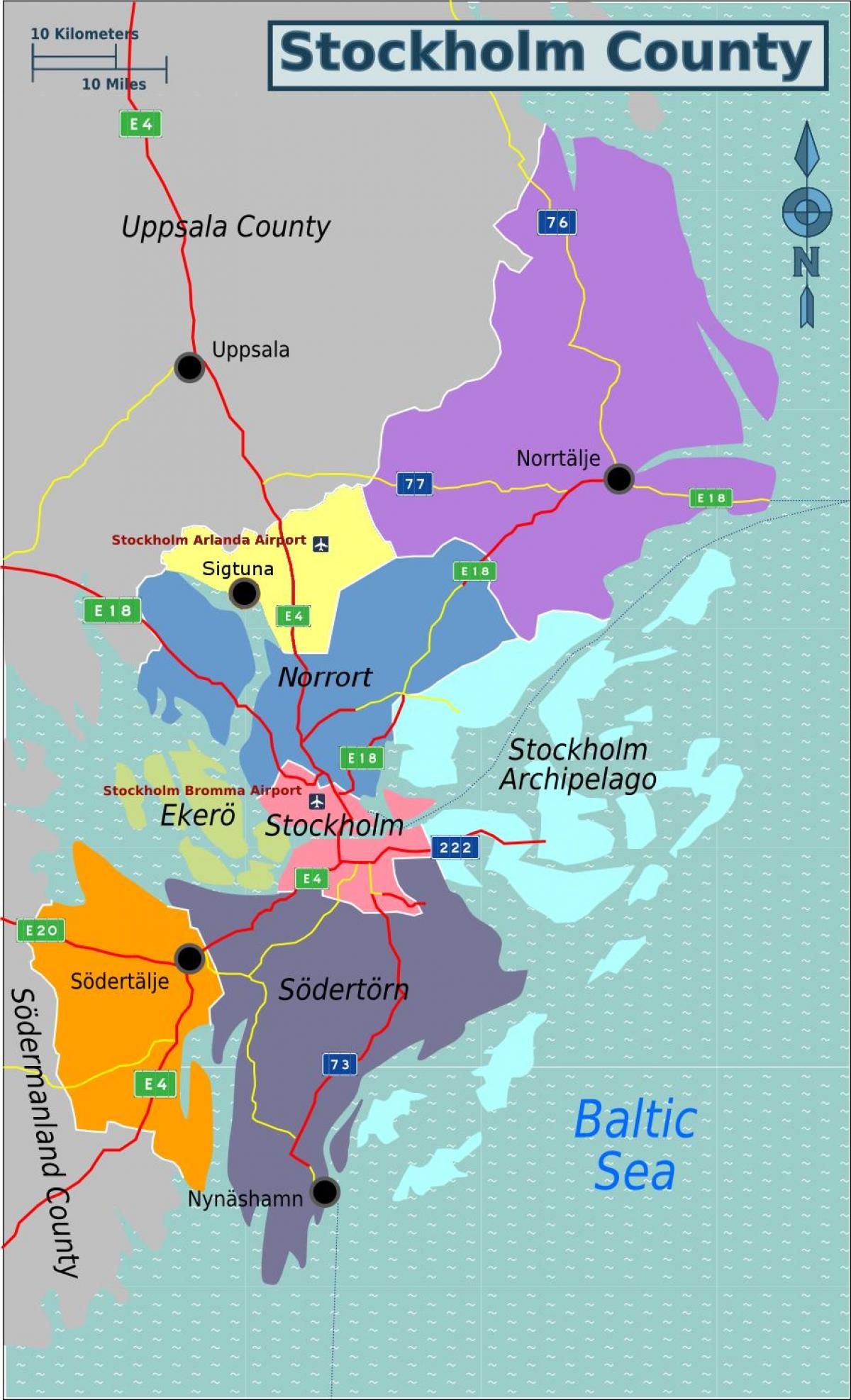 peta Stockholm Sweden kawasan