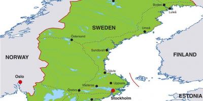 Ibu kota dari peta Sweden