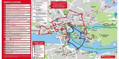 Stockholm merah bas peta