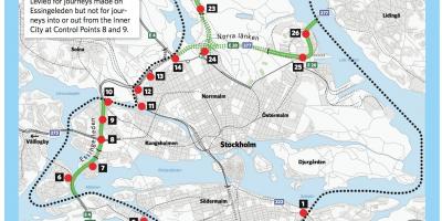 Peta Stockholm bayaran kesesakan