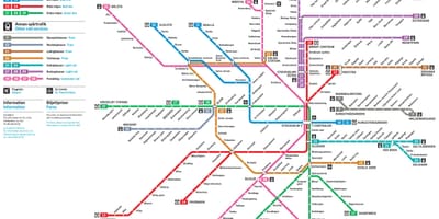 Stockholm rangkaian kereta api peta