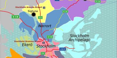 Peta Stockholm pinggir bandar