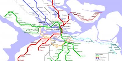 Peta kereta bawah tanah Stockholm Sweden